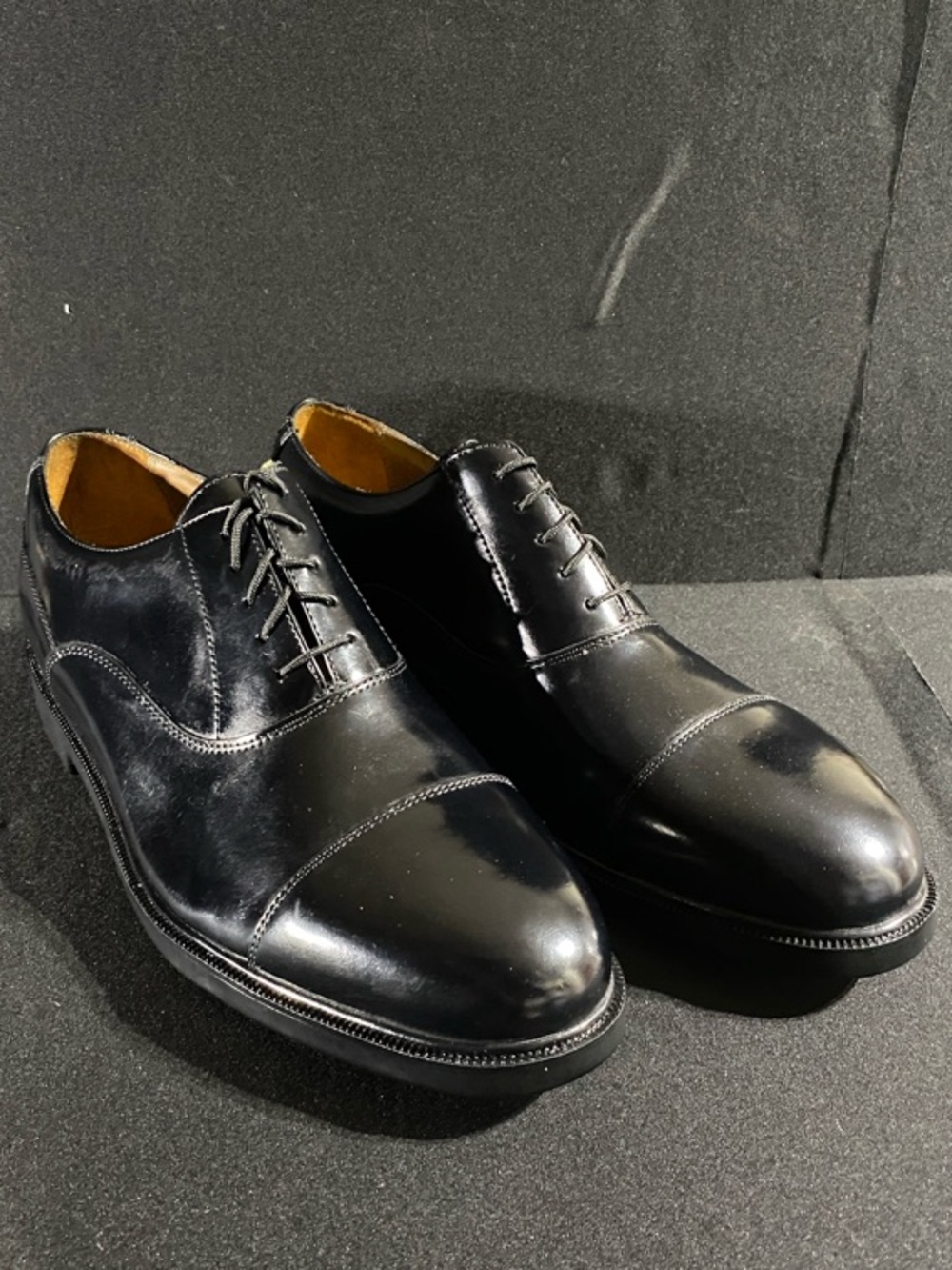 Florsheim Black Leather Cap-Toe Dailey Oxfords Men’s Size 11W